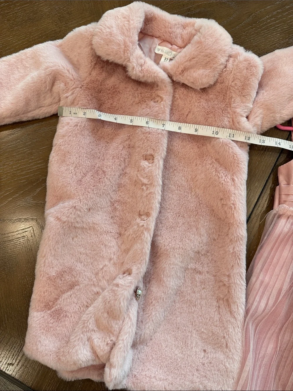 Carter's Plush Pink Faux-Fur Pea Coat